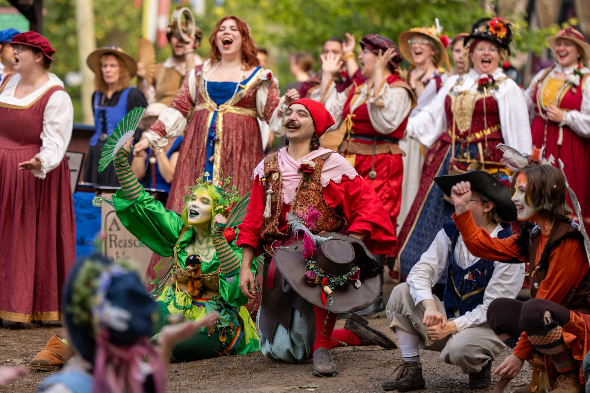 Michigan Renaissance Festival performers in costume